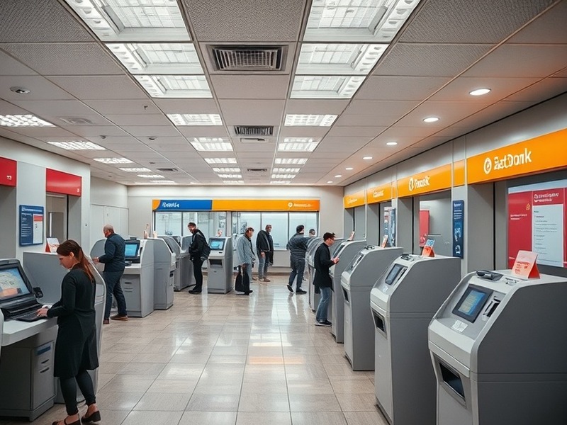 Field service team working on a self-service terminal